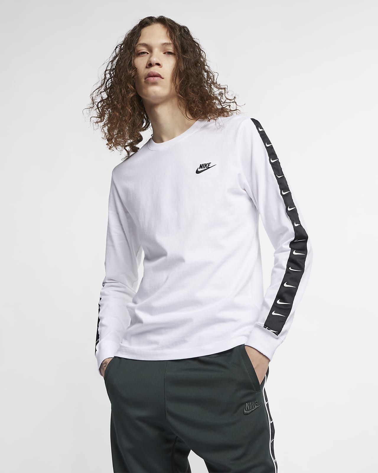 nike sportswear swoosh 男子长袖t恤