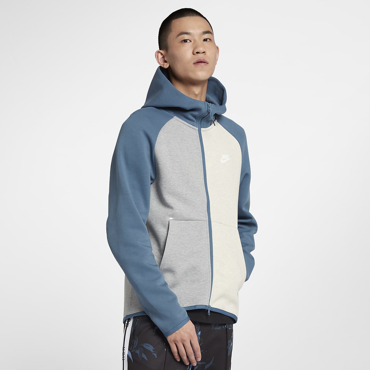 nike sportswear tech fleece 男子全长拉链开襟连帽衫