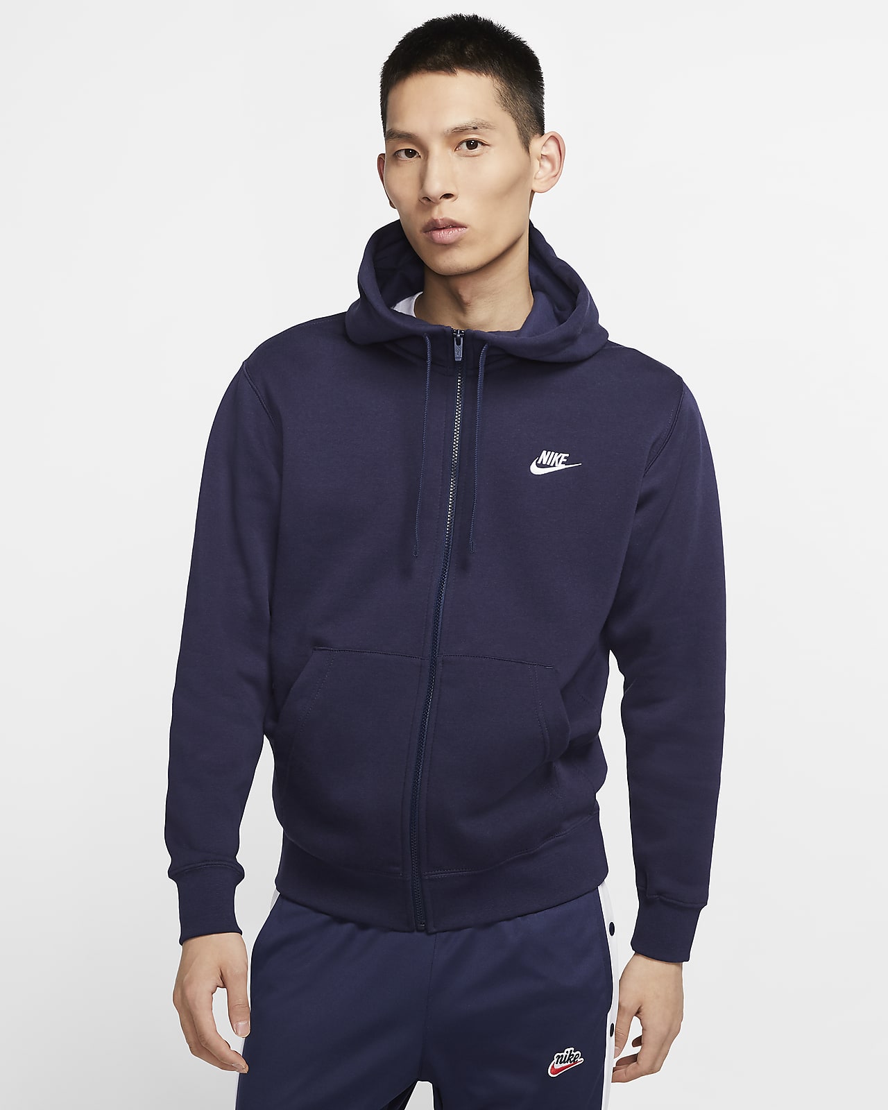 Nike Sportswear Club Fleece 男子加绒全长拉链开襟连帽衫