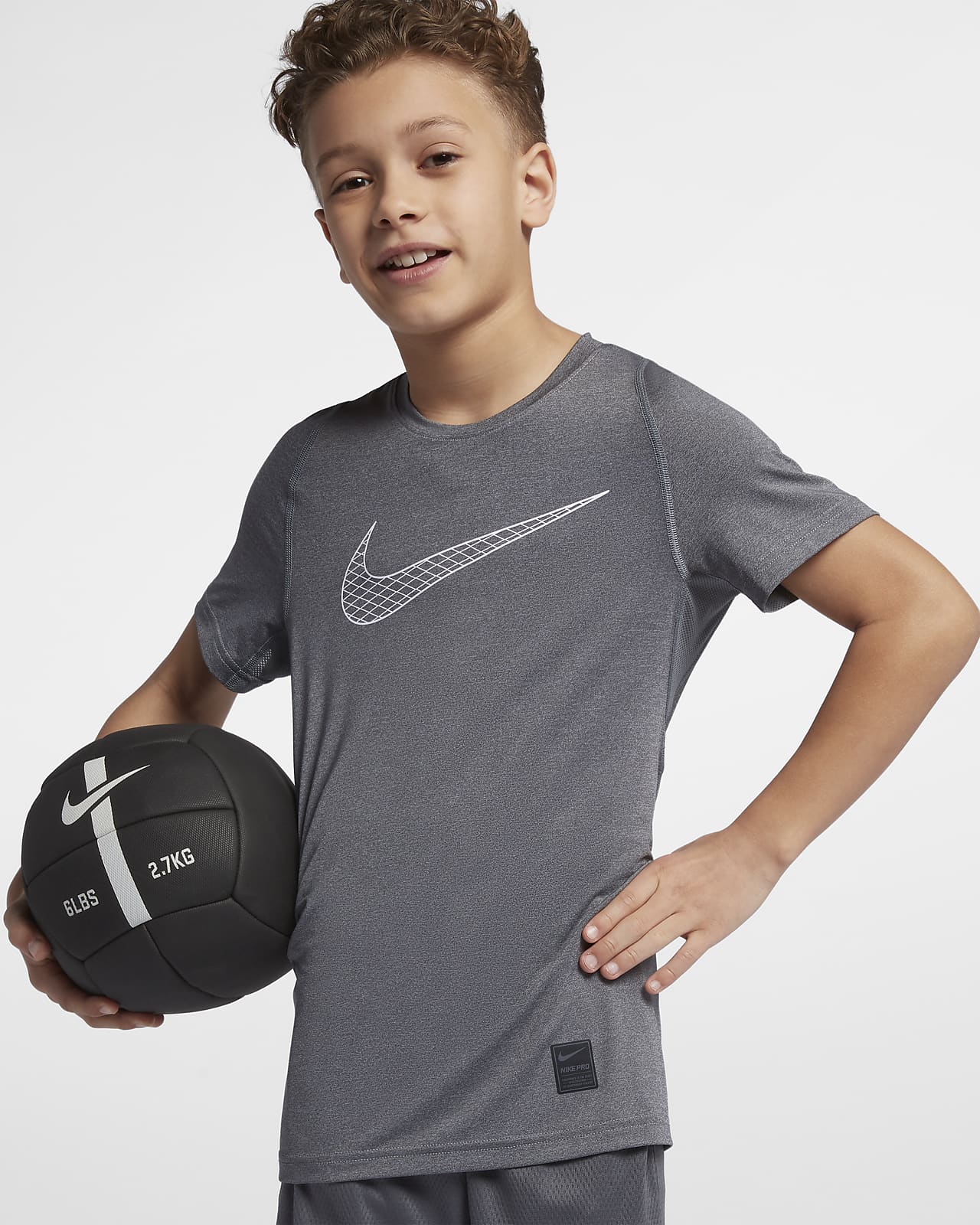 Nike Pro 大童（男孩）短袖训练紧身衣