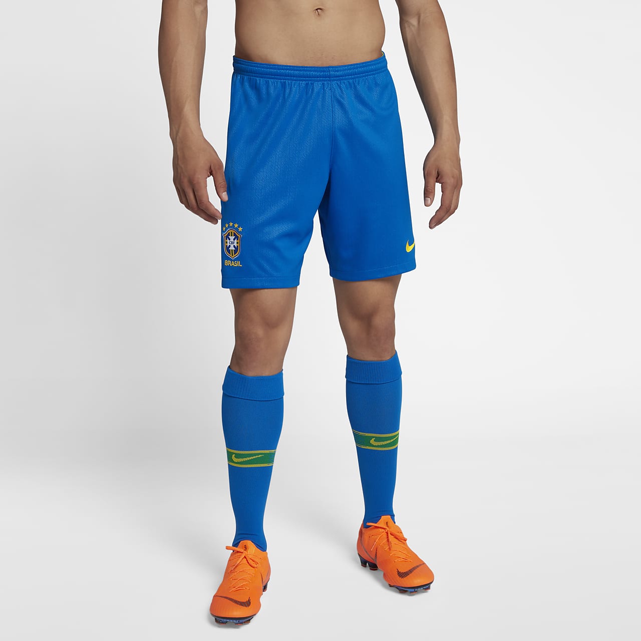 2018 赛季巴西队主场男子足球球迷短裤