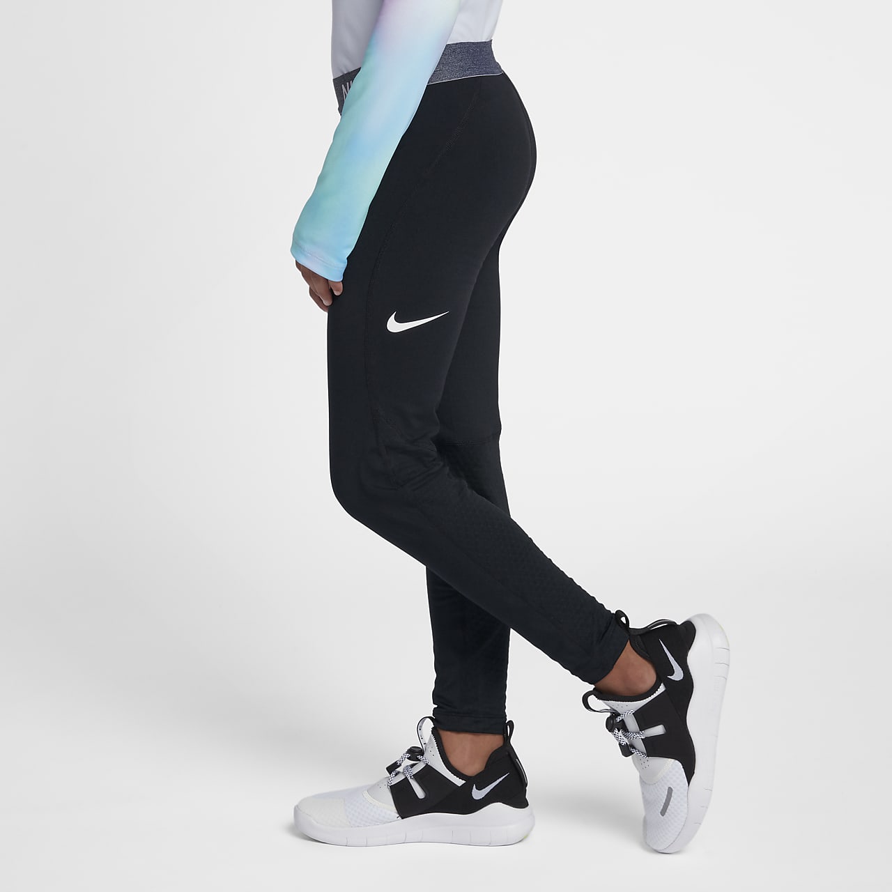 nike pro warm 大童(女孩)保暖訓練緊身褲