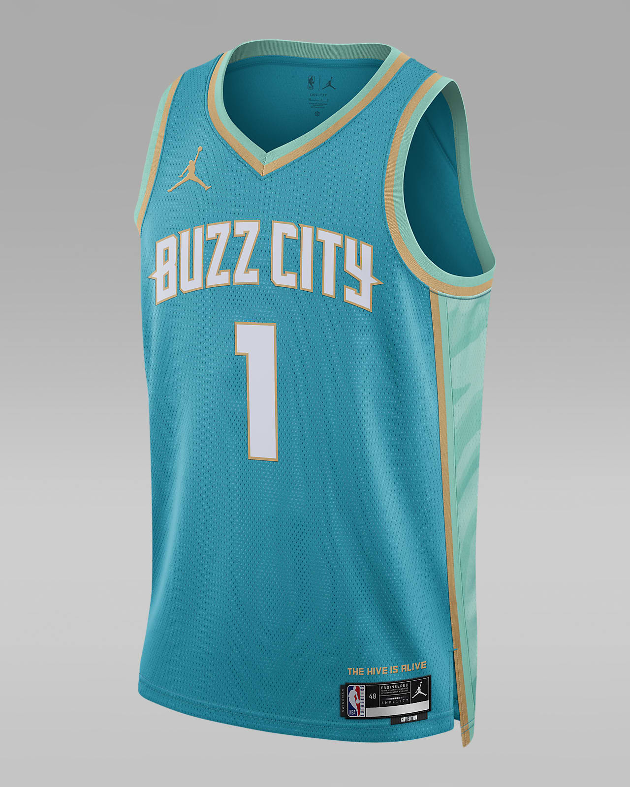 2023/24 赛季夏洛特黄蜂队 (Lamelo Ball) City Edition Jordan Dri-FIT NBA Swingman Jersey 男子速干球衣