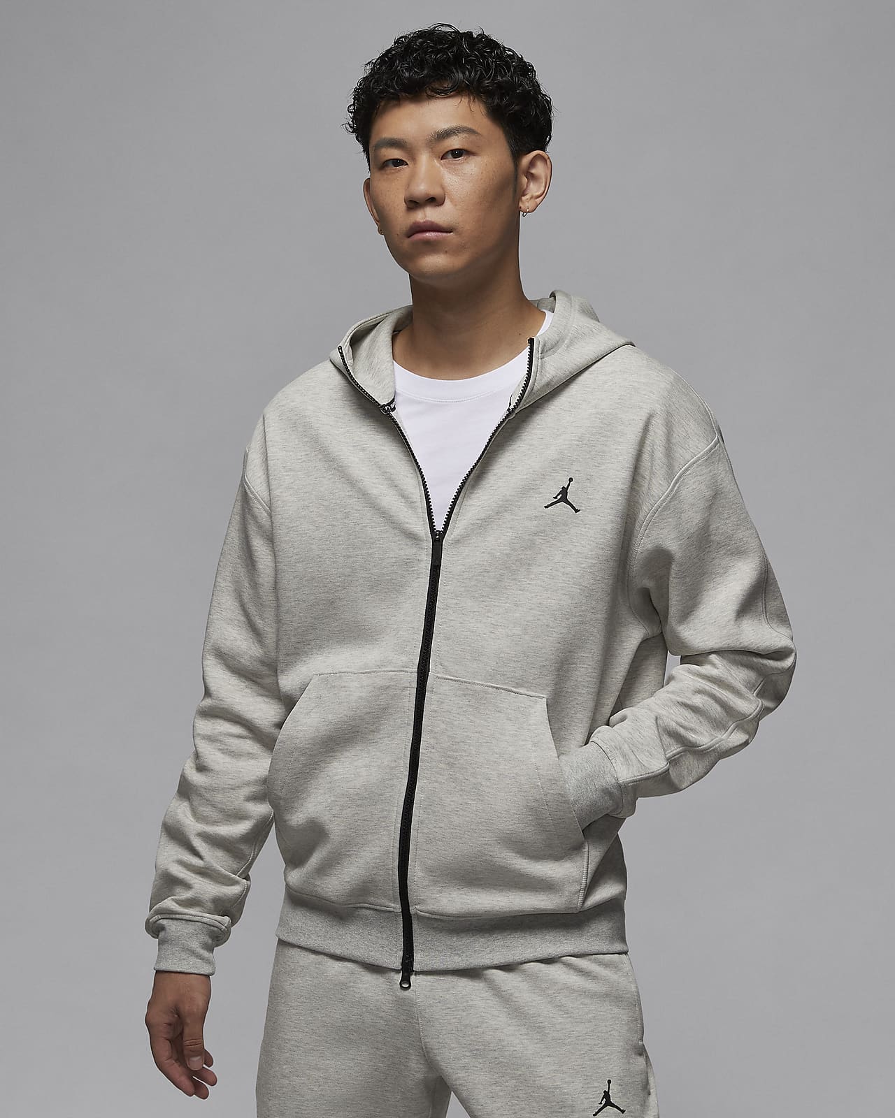 Jordan Sport Hoop Fleece Dri-FIT 男子速干全长拉链开襟篮球连帽衫
