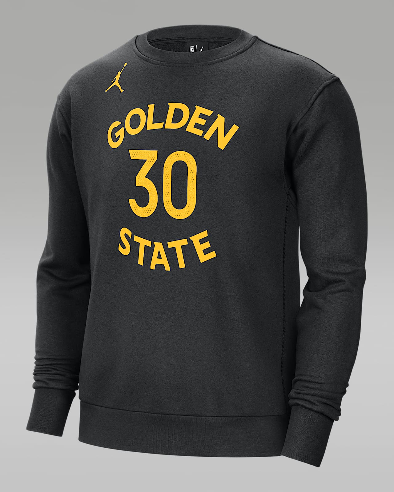 金州勇士队 Courtside Jordan NBA 男子加绒圆领运动衫