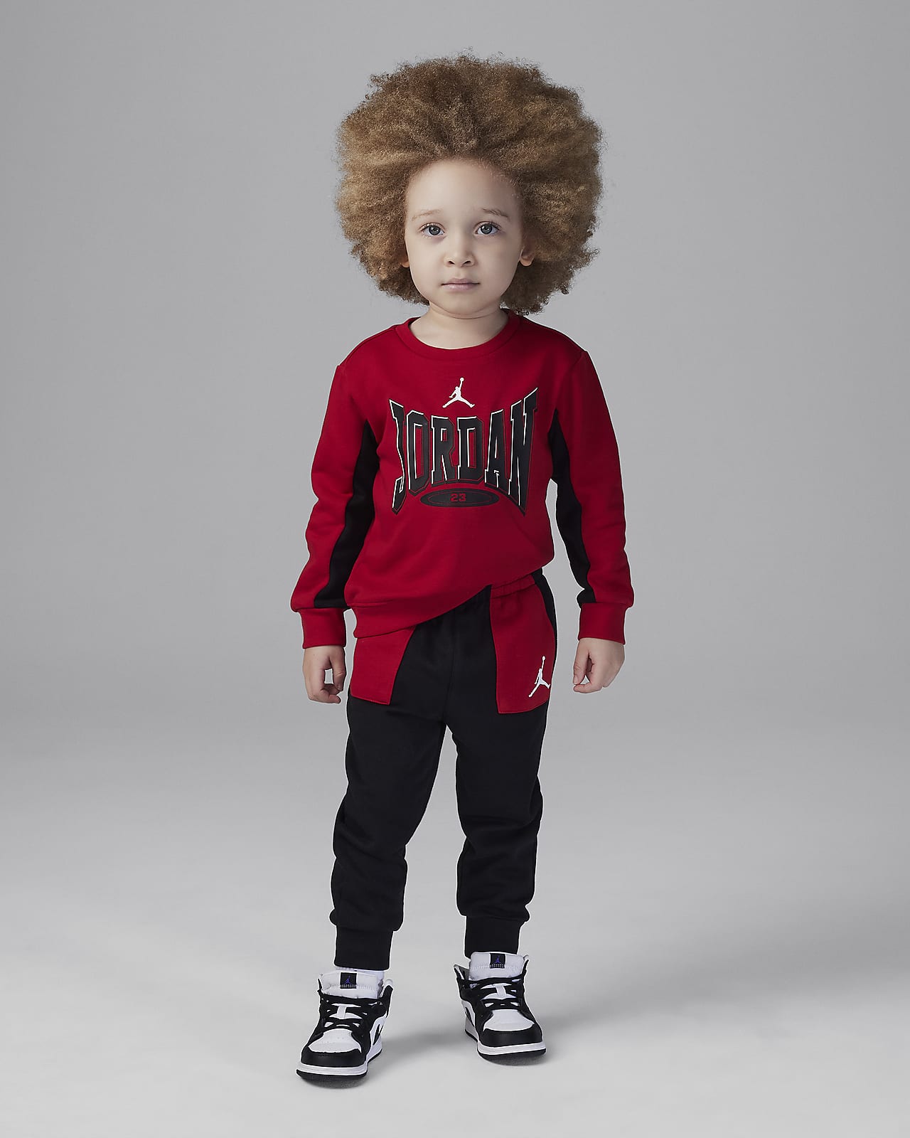 Jordan Retro 婴童法式毛圈圆领上衣和长裤套装