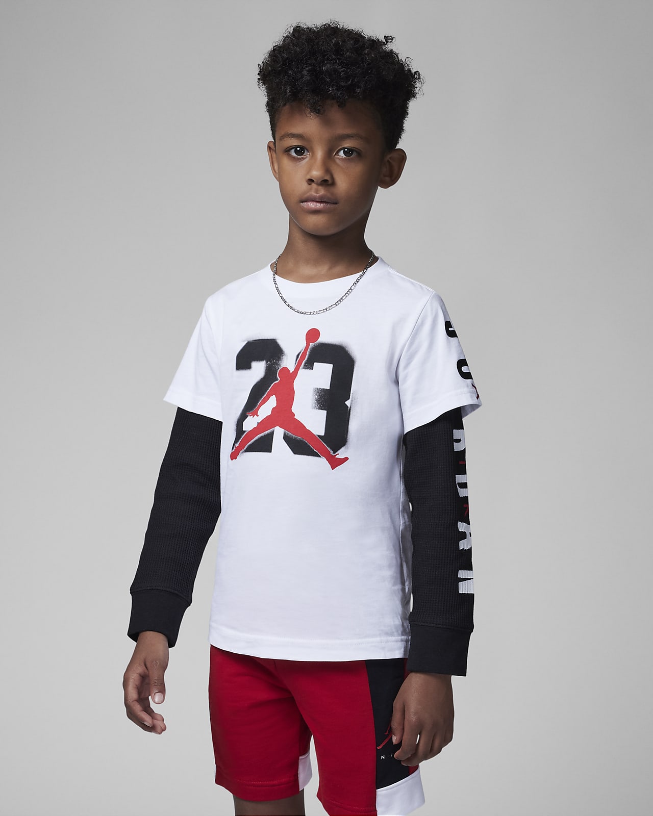 Jordan Core Street 2-Fer Graphic Shirt 幼童长袖T恤