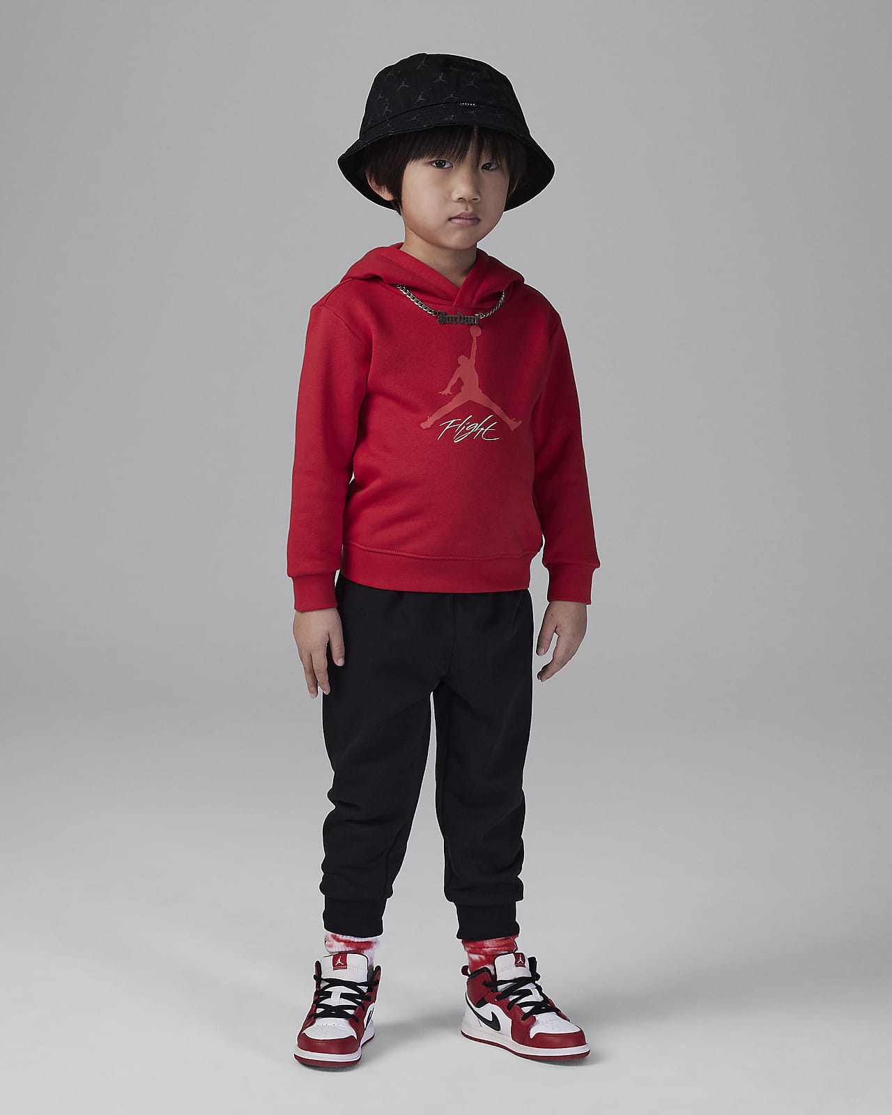 Jordan Jumpman Flight 婴童加绒套头连帽衫和长裤套装