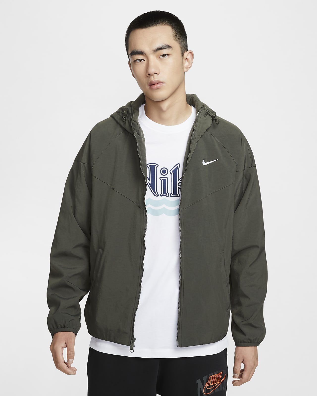 Nike Windrunner 风行者系列男子冬季款摇粒绒里料连帽夹克