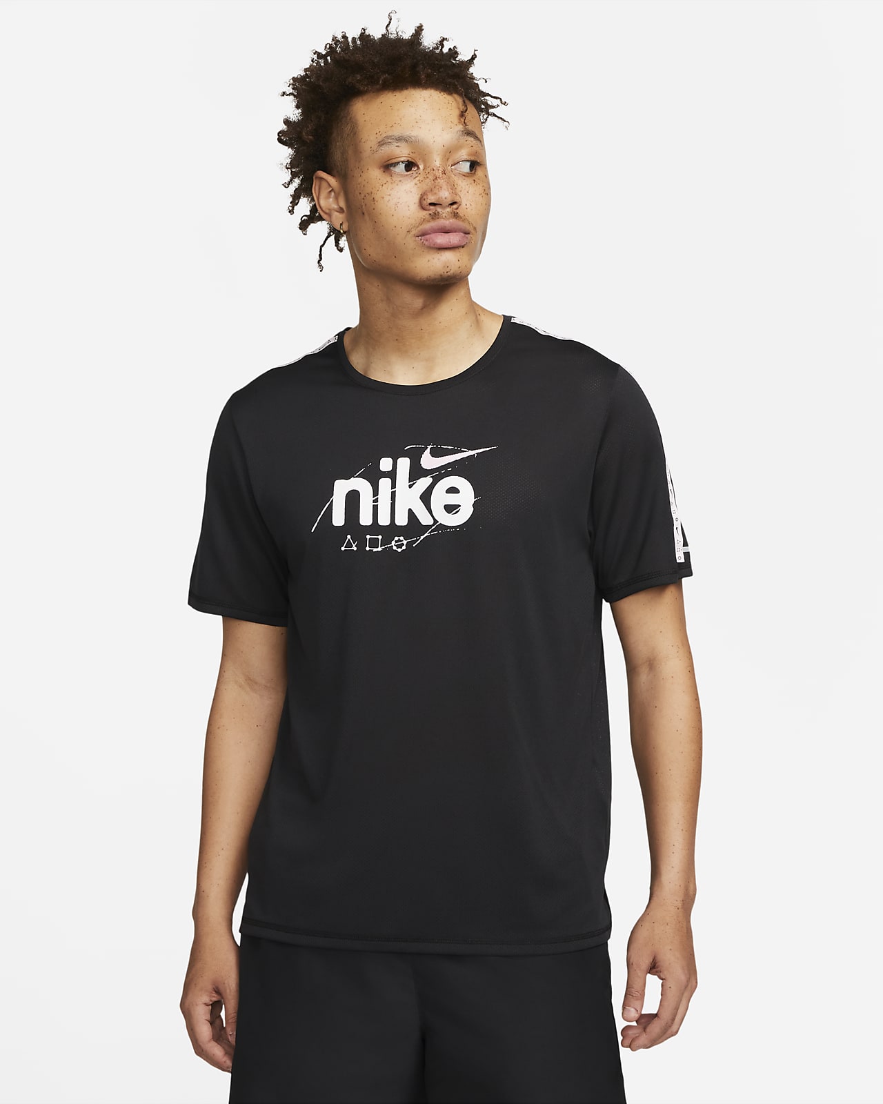 Nike Dri-FIT Miler D.Y.E. 男子速干短袖跑步上衣