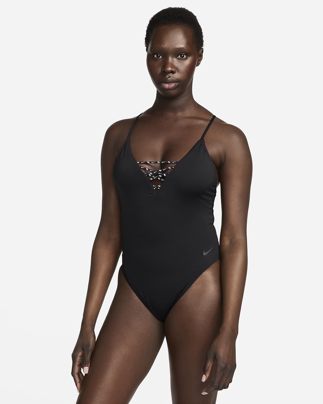 Nike Swim Sneakerkini 2.0 女子交叉肩带露背连体泳衣
