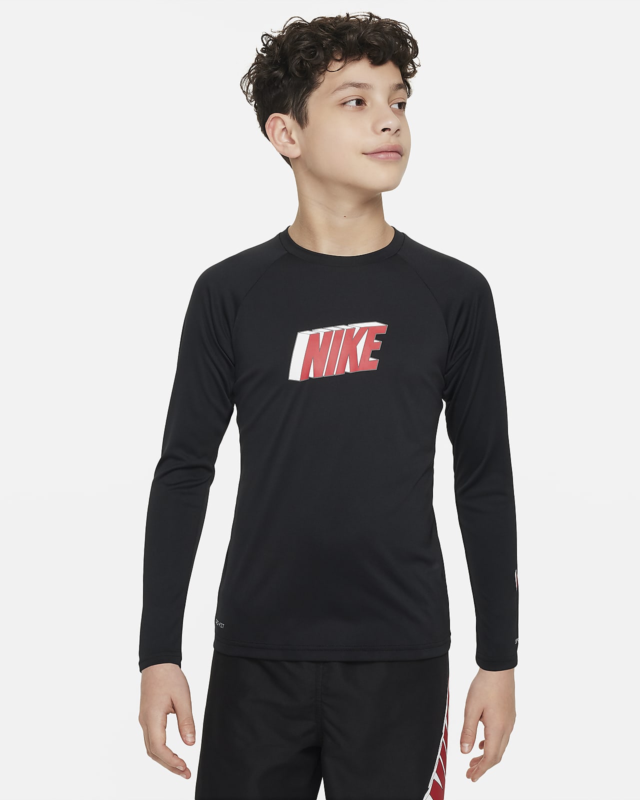 Nike Swim 大童（男孩）防晒速干长袖上衣