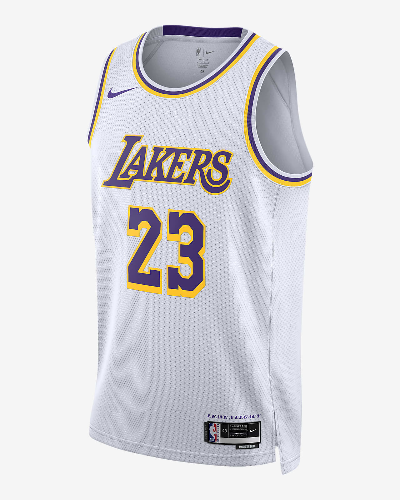洛杉矶湖人队 Association Edition Nike Dri-FIT NBA Swingman Jersey 男子速干球衣