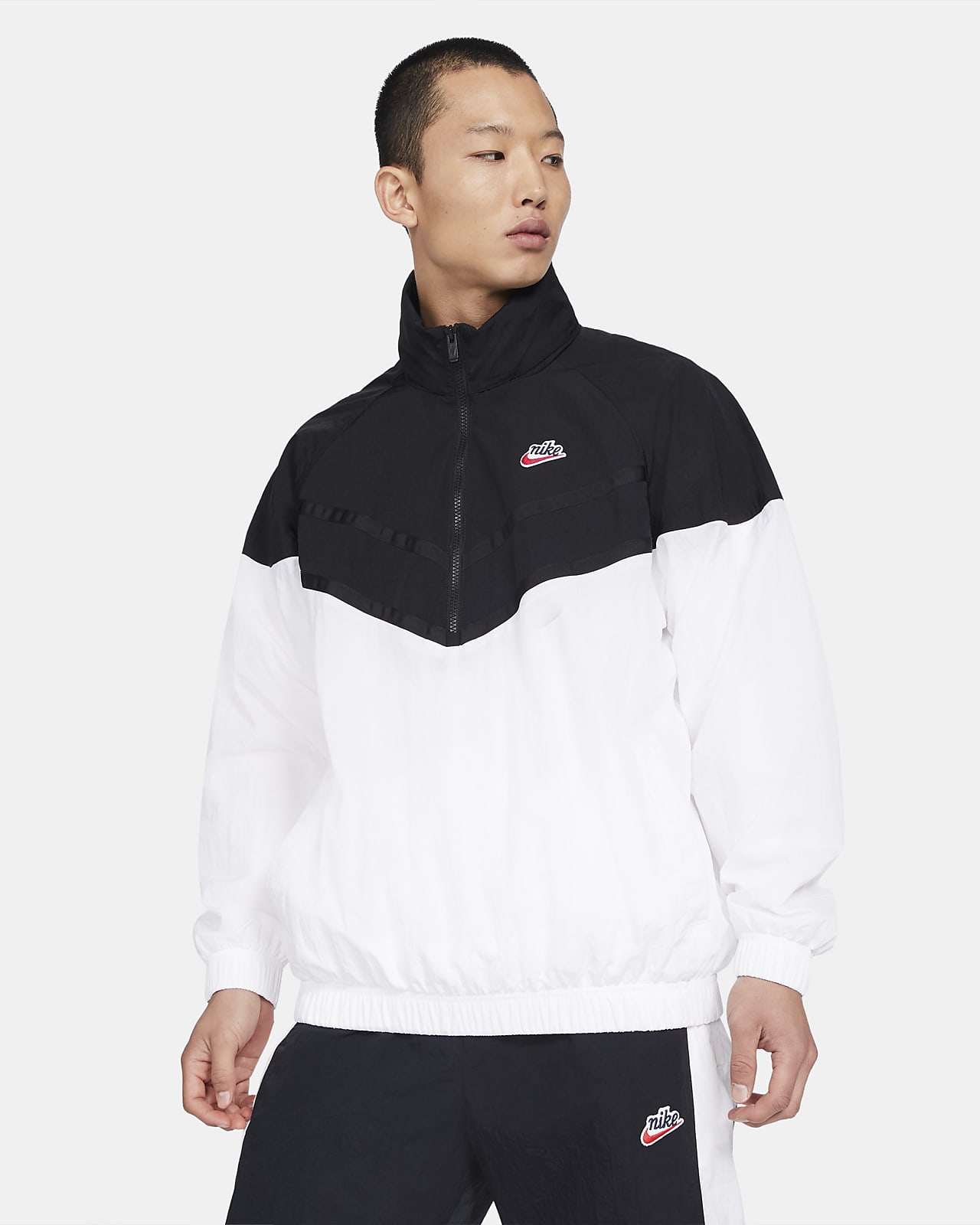 Nike Sportswear Heritage Windrunner 男子半长拉链开襟连帽上衣