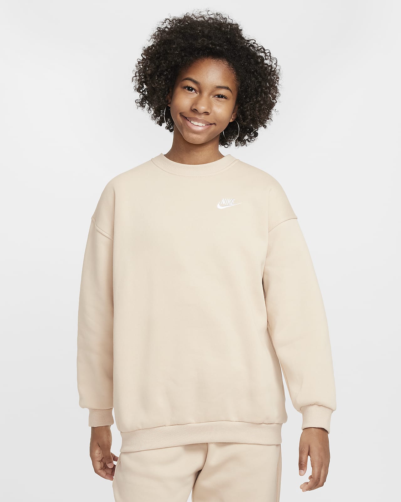 Nike Sportswear Club Fleece 大童 Oversize 风加绒运动衫