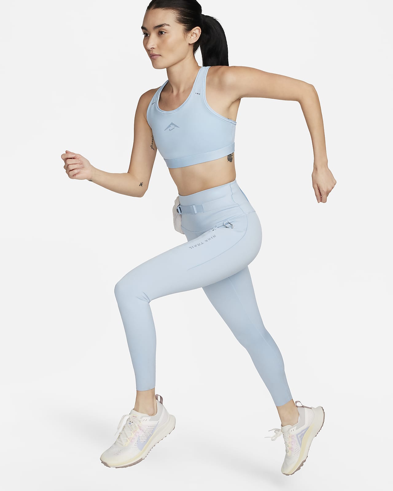 Nike Trail Go 女子高强度包覆速干高腰口袋九分紧身裤