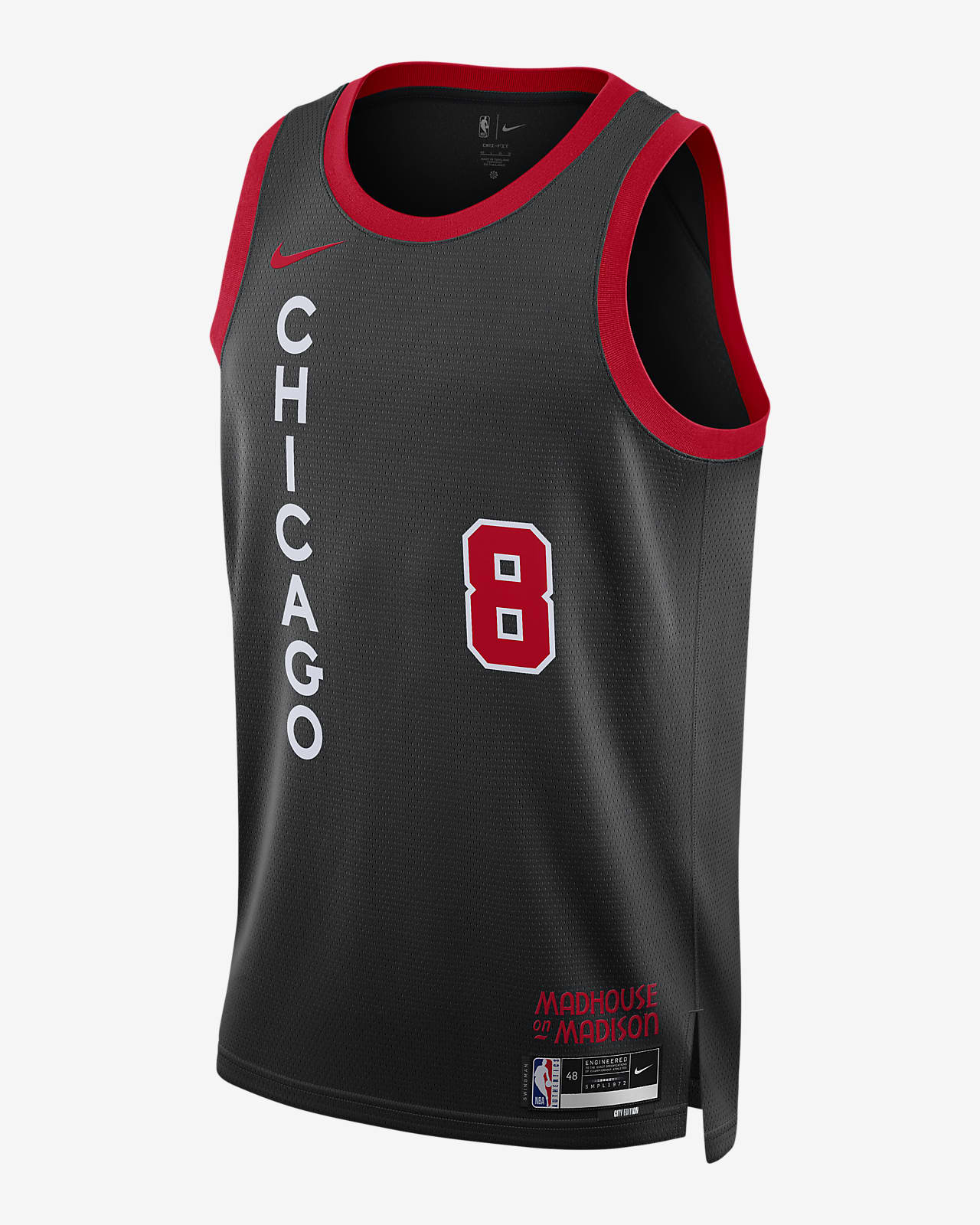 2023/24 赛季芝加哥公牛队 (Zach Lavine) City Edition Nike Dri-FIT NBA Swingman Jersey 男子速干球衣