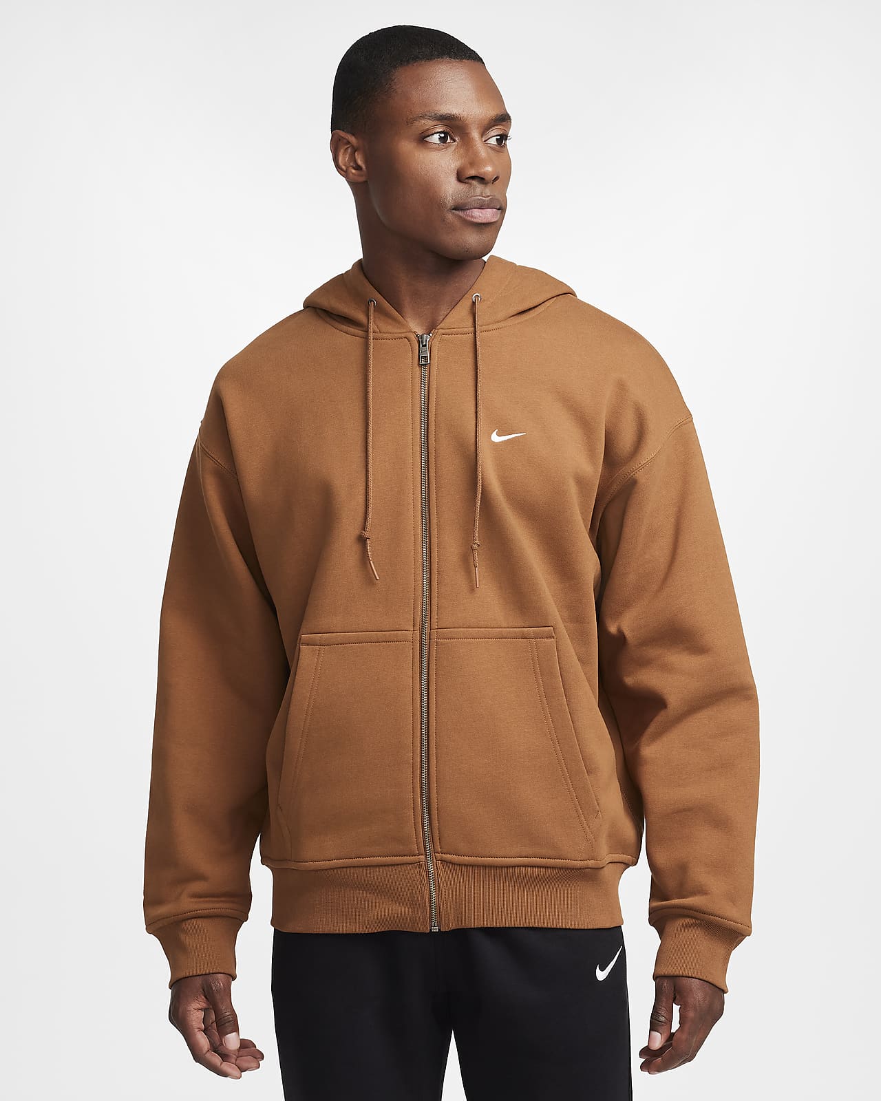 Nike Solo Swoosh 男子全长拉链开襟连帽衫
