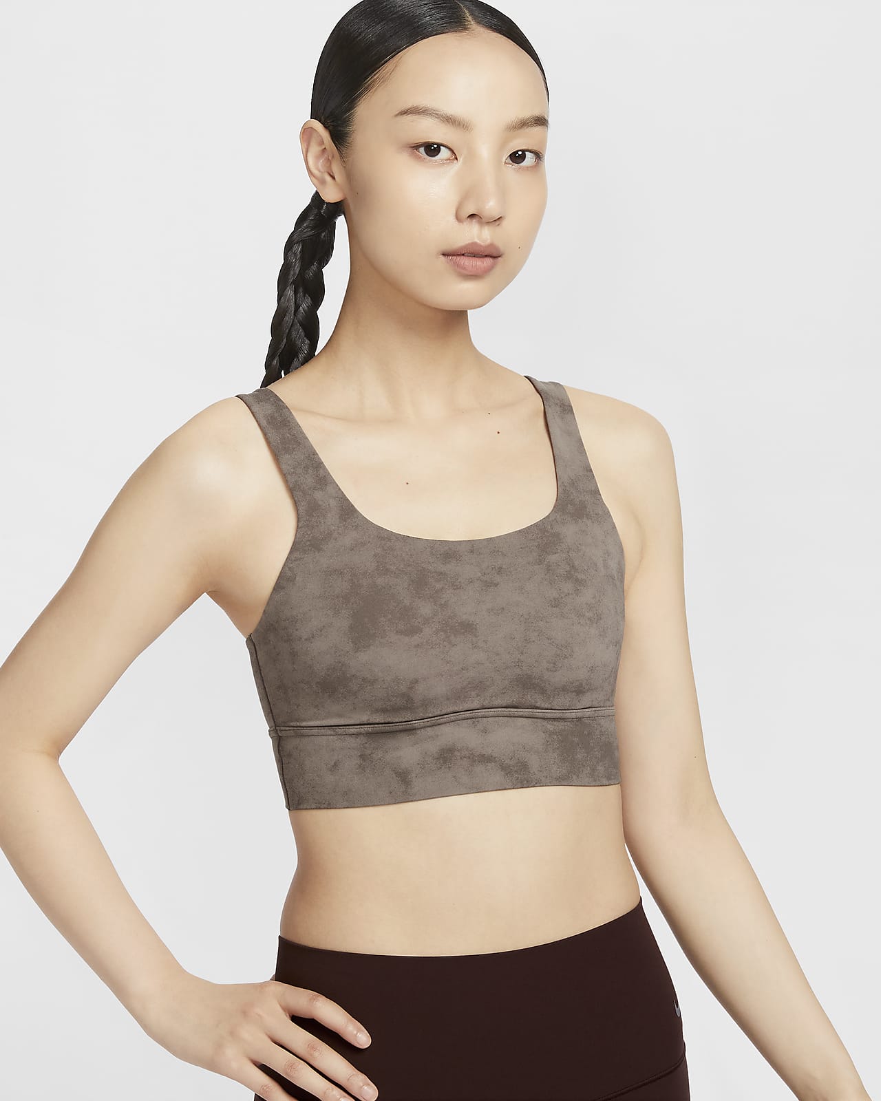Nike Zenvy 女子扎染中强度支撑透气速干衬垫长款运动内衣