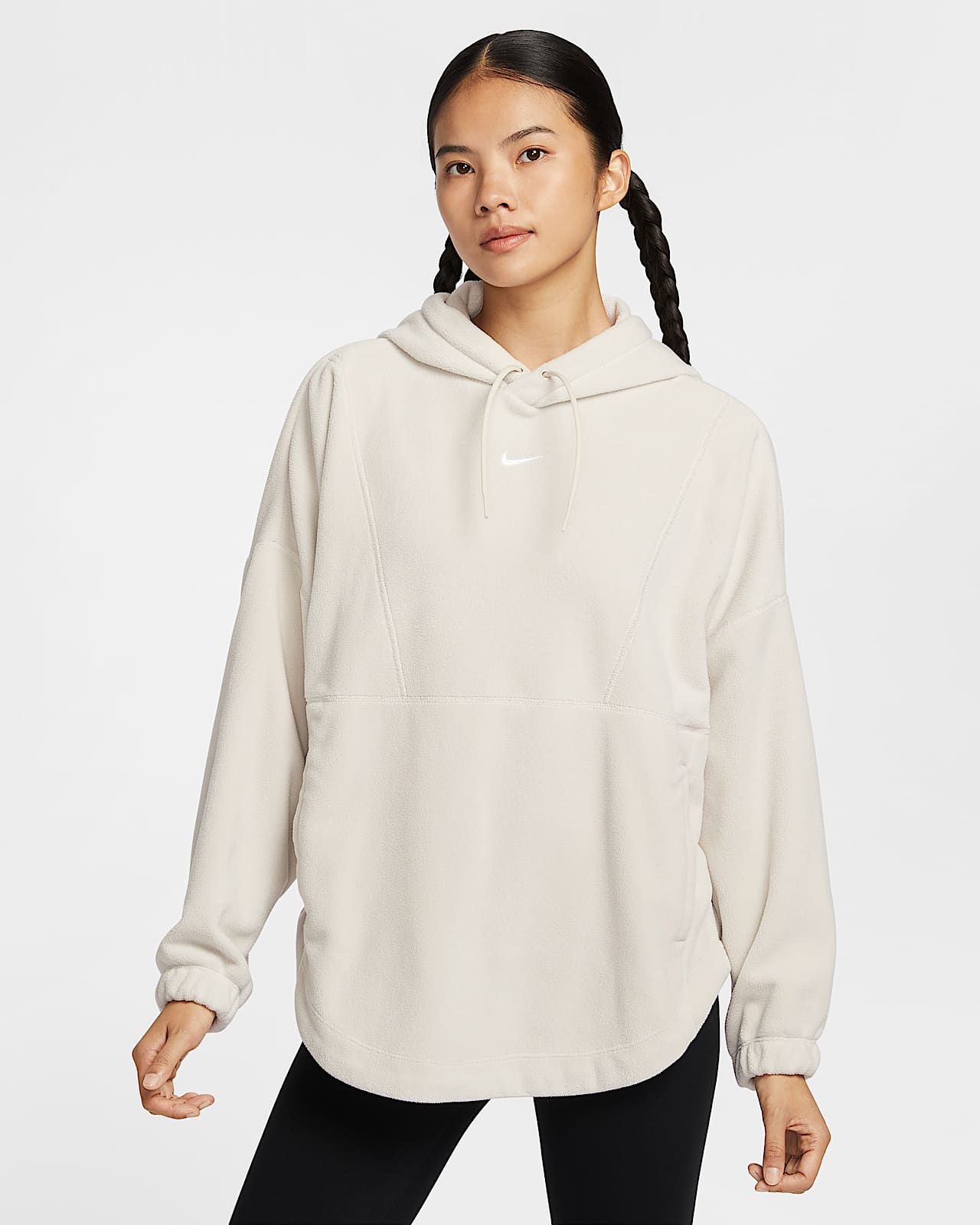 Nike One Therma-FIT 情人节女子 Oversize 风套头摇粒绒连帽衫