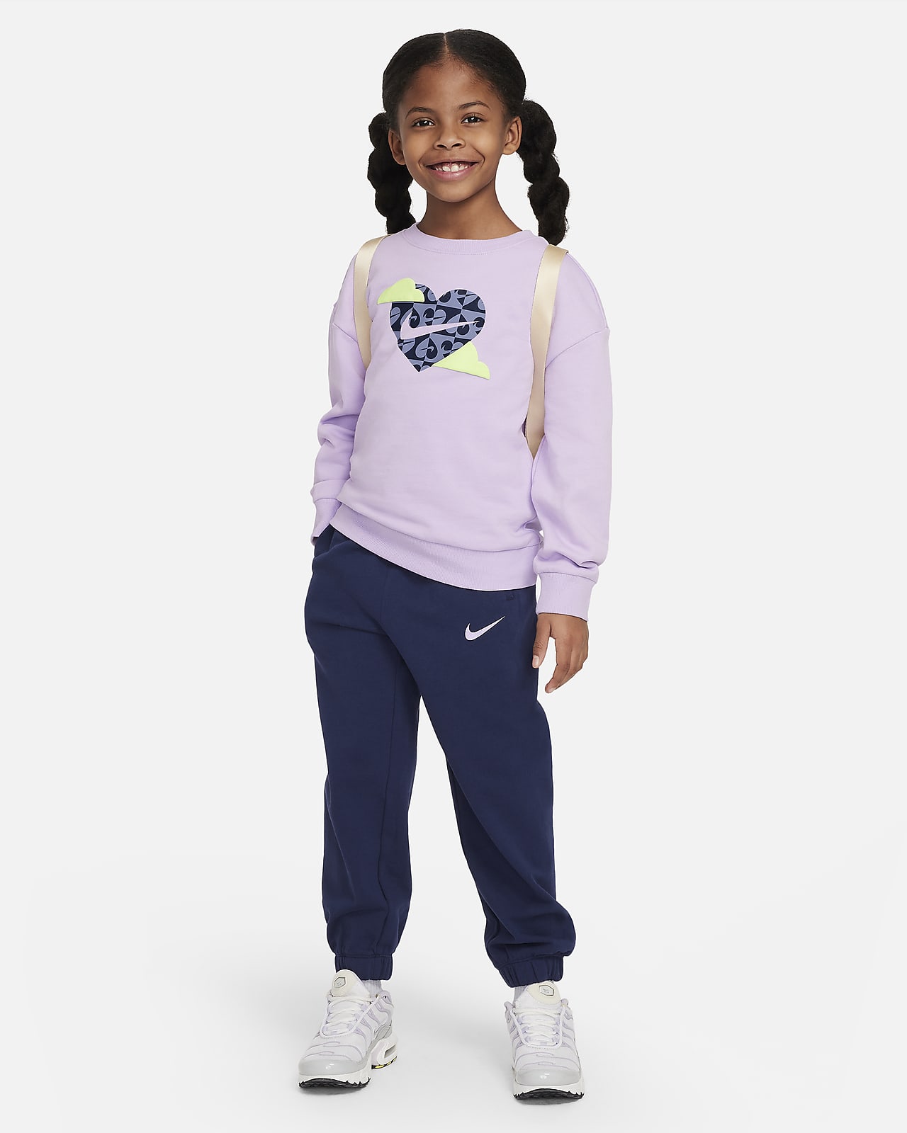 Nike Sweet Swoosh 幼童圆领上衣和长裤套装