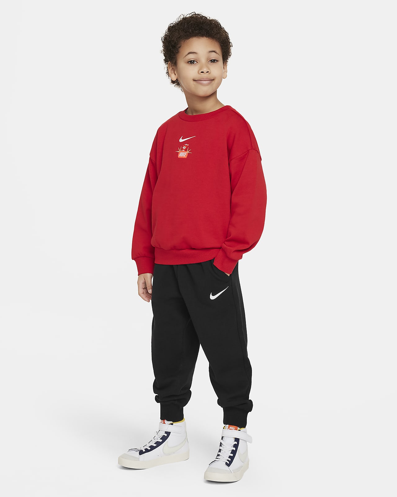 Nike Sportswear Chinese New Year 幼童法式毛圈圆领上衣和长裤套装