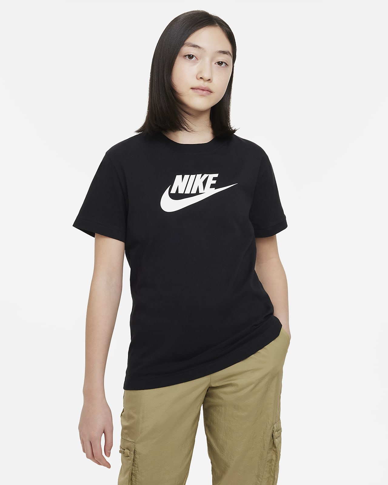 Nike Sportswear 大童（女孩）经典大勾T恤