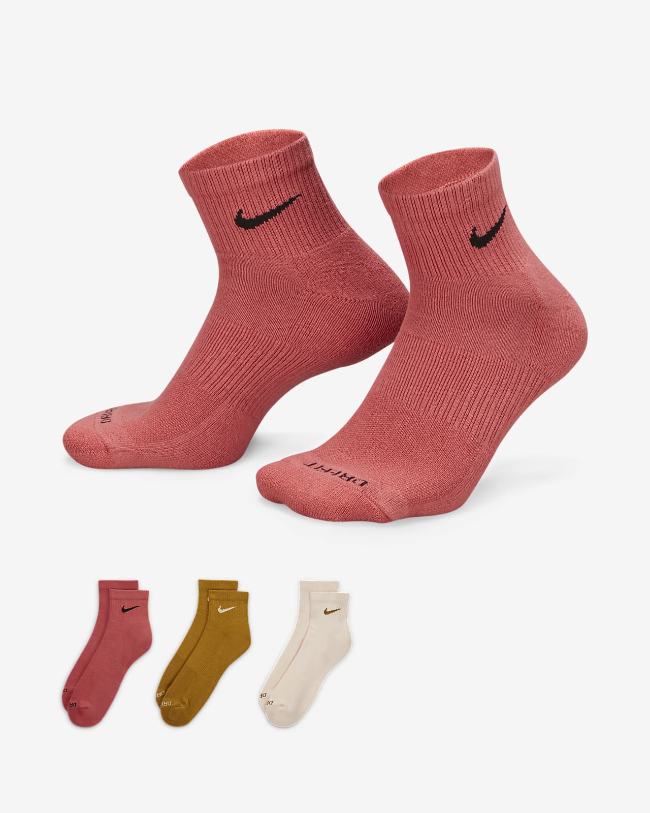 Nike Everyday Plus 舒适速干训练短袜（3 双）