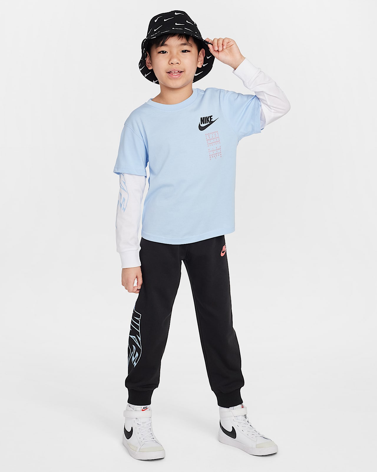 Nike Sportswear On The Move 幼童长袖T恤和长裤套装