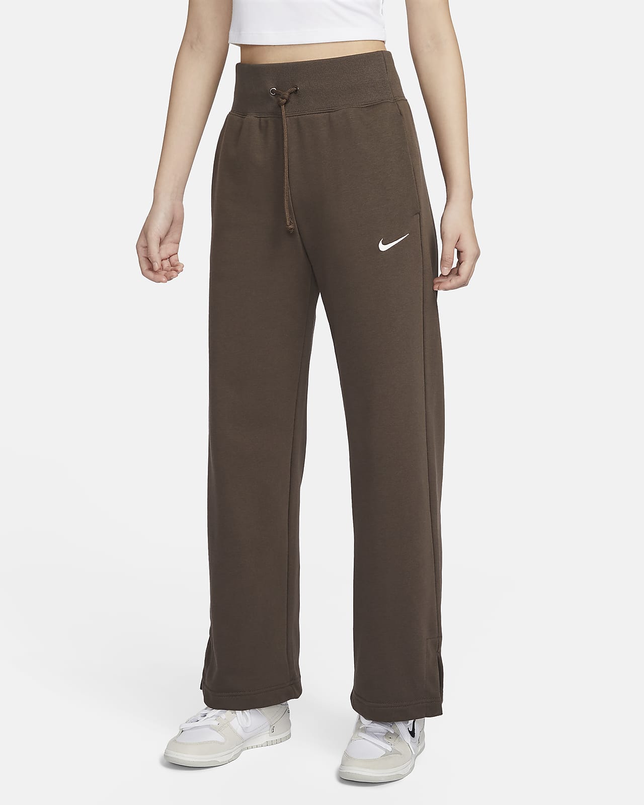 Nike Sportswear Phoenix Fleece 女子高腰法式毛圈阔腿运动裤