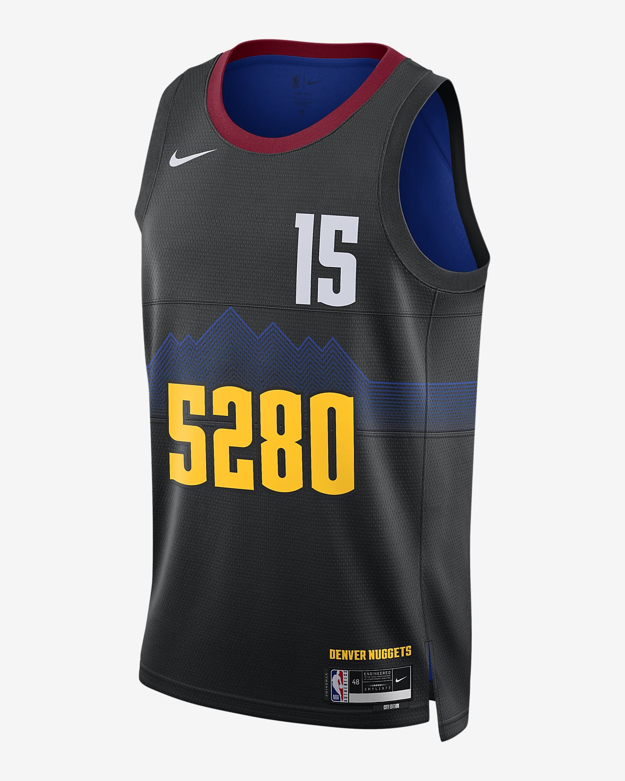 2023/24 赛季丹佛掘金队 (Nikola Jokic) City Edition Nike Dri-FIT NBA Swingman Jersey 男子速干球衣