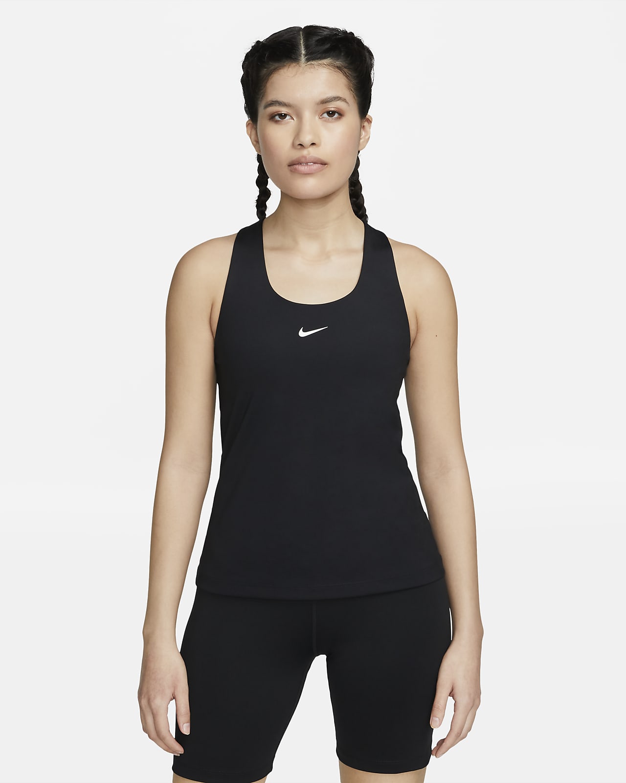 Nike Swoosh 女子中强度支撑速干衬垫运动内衣式背心