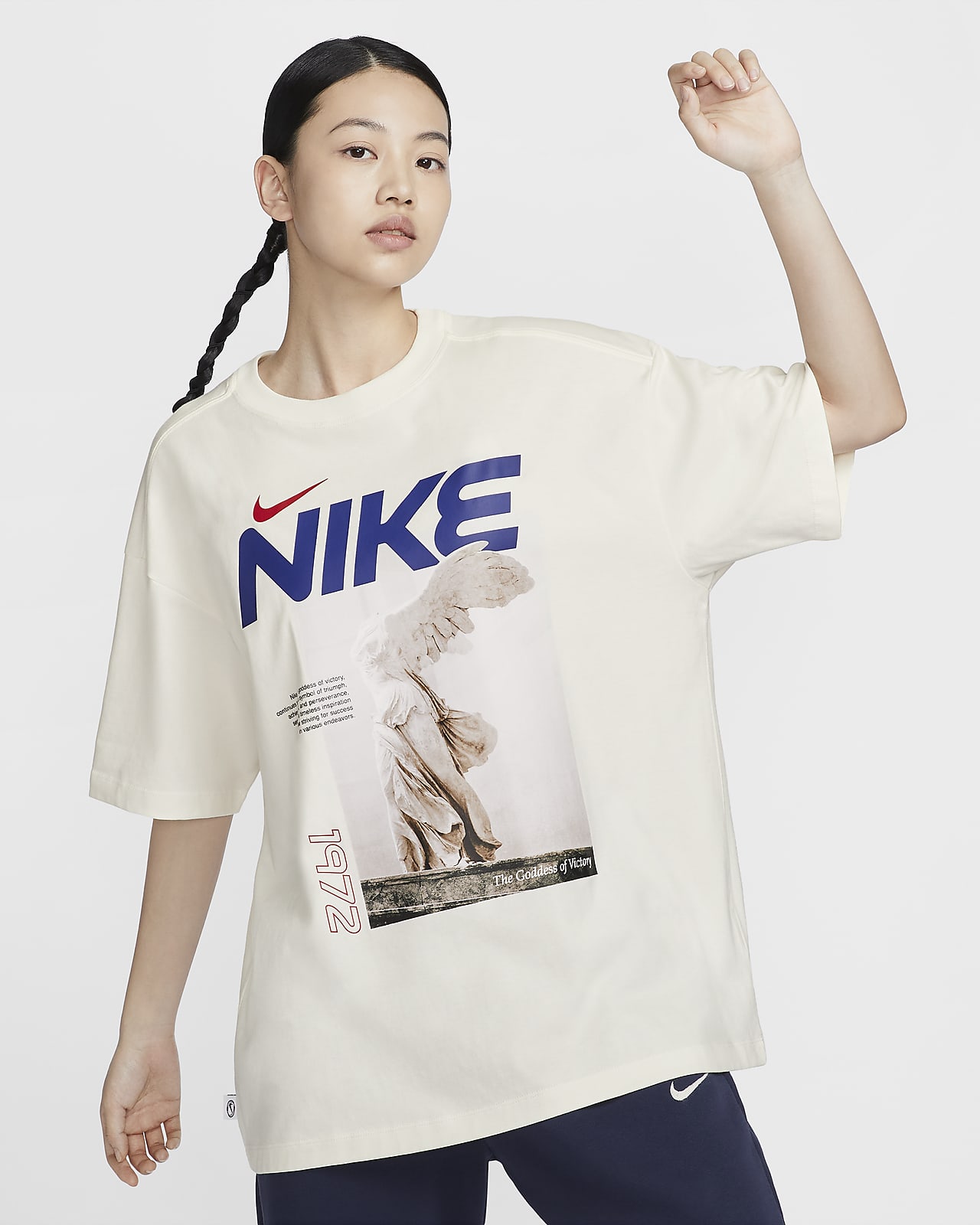 Nike Sportswear KYOKA 同款女子水洗 Oversize 风T恤