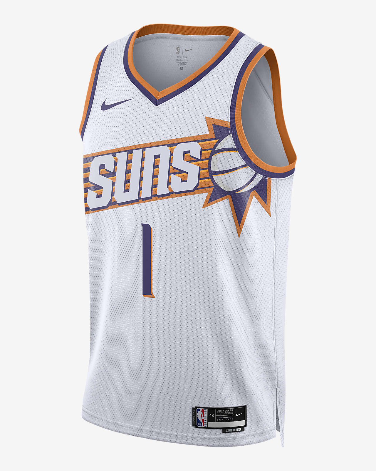 菲尼克斯太阳队 Association Edition Nike Dri-FIT NBA Swingman Jersey 男子透气速干球衣