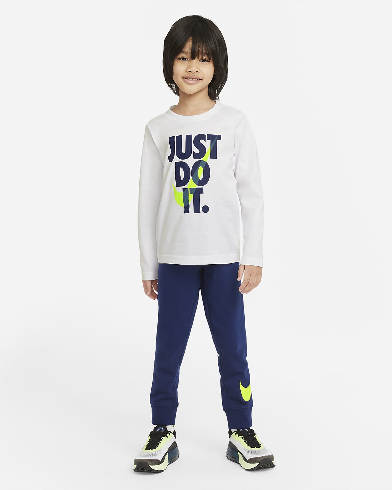 Nike "Just Do It" 幼童长袖T恤和长裤套装
