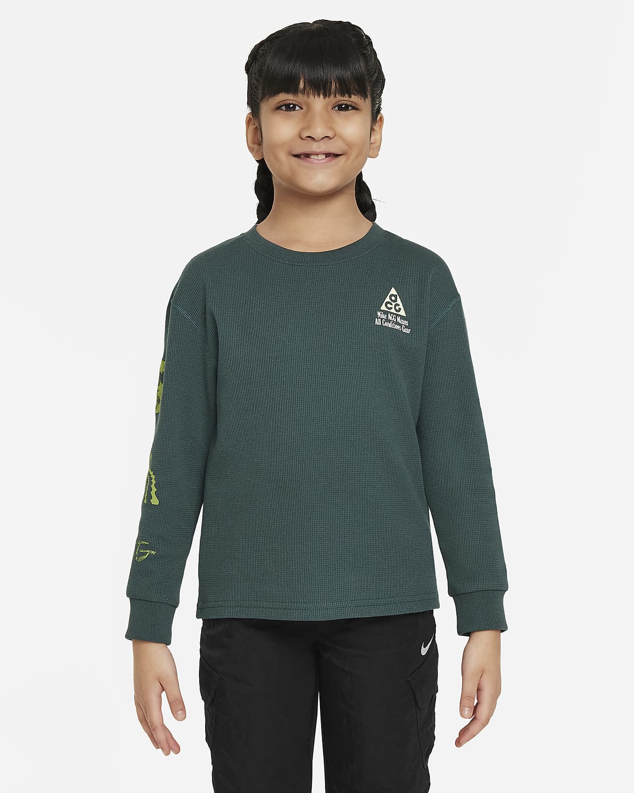 Nike ACG 幼童华夫格针织长袖T恤