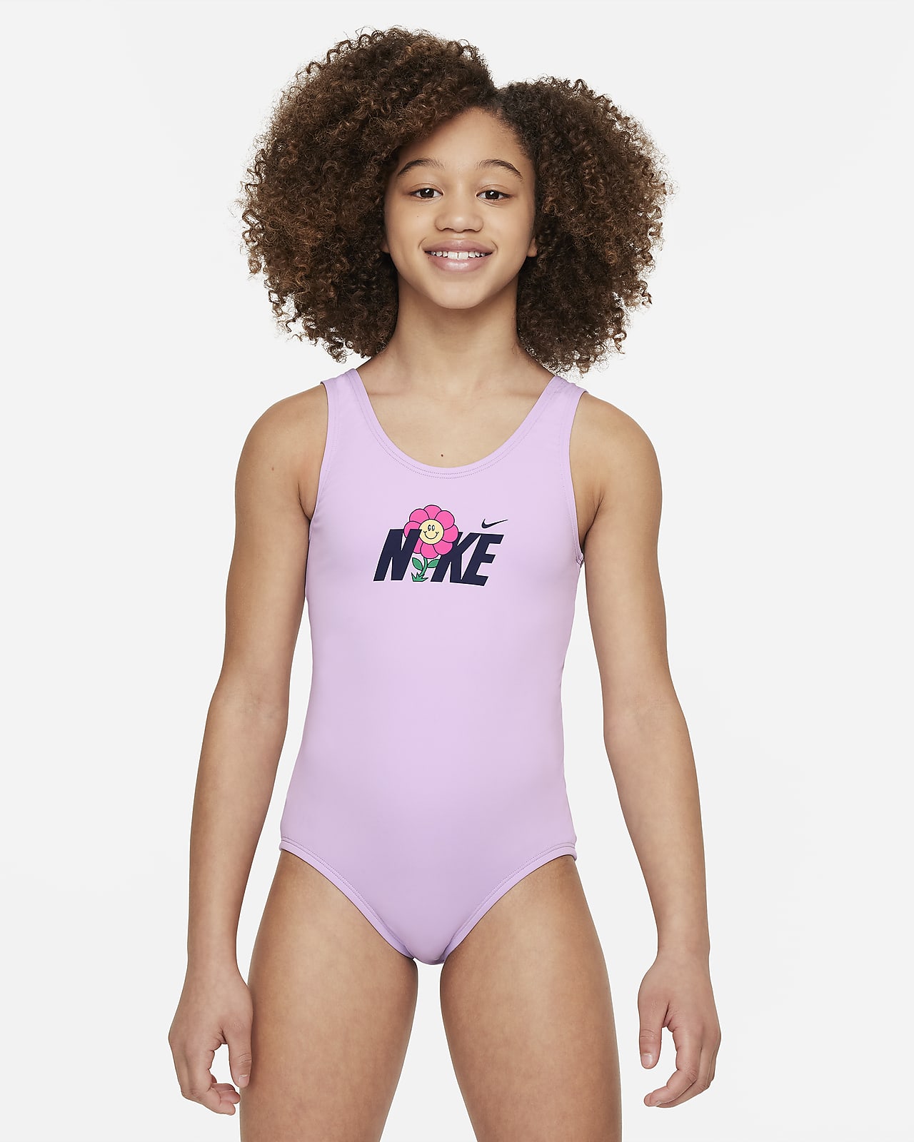 Nike Swim 大童（女孩）U 型背连体泳衣