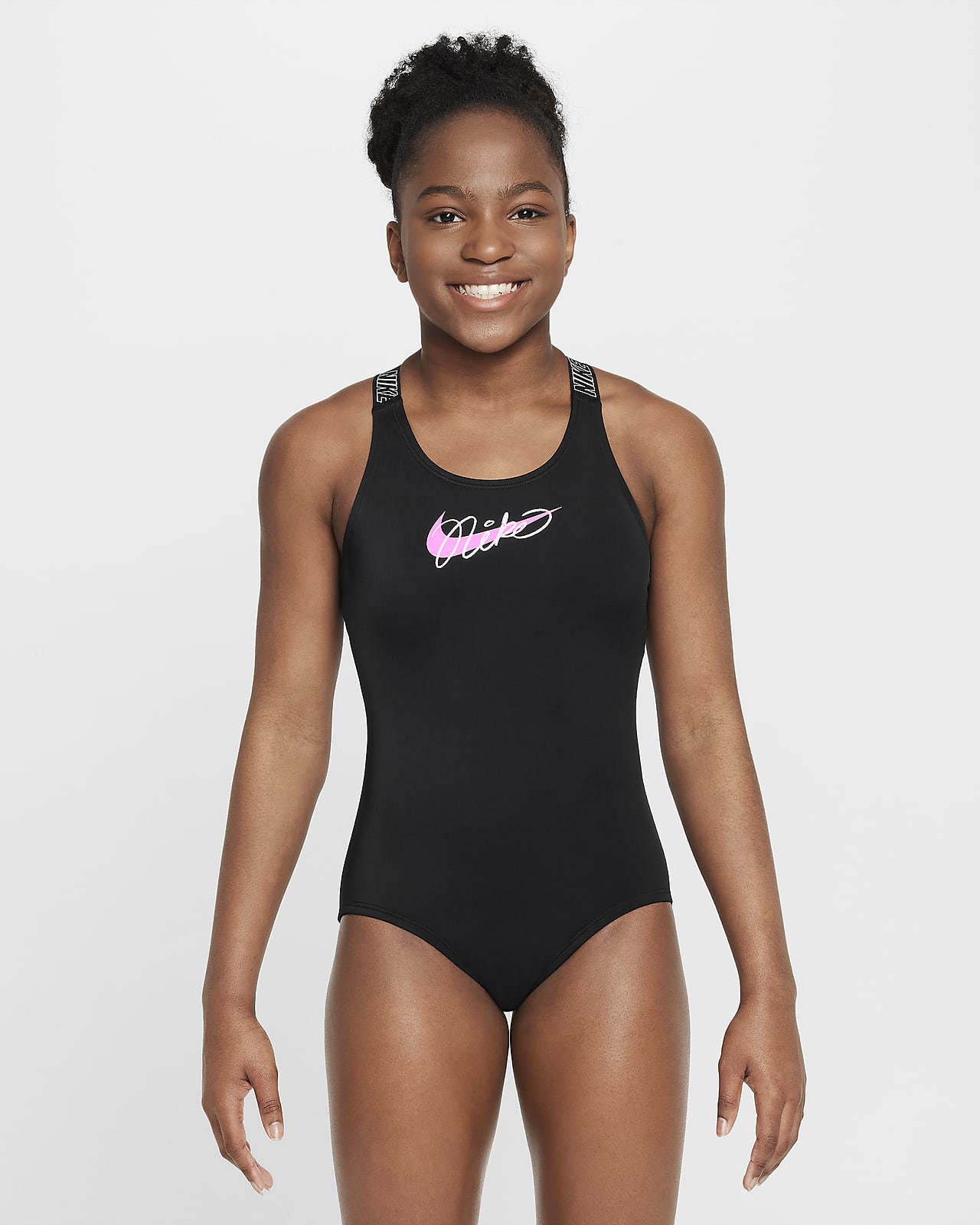 Nike Swim 大童（女孩）交叉肩带连体泳衣