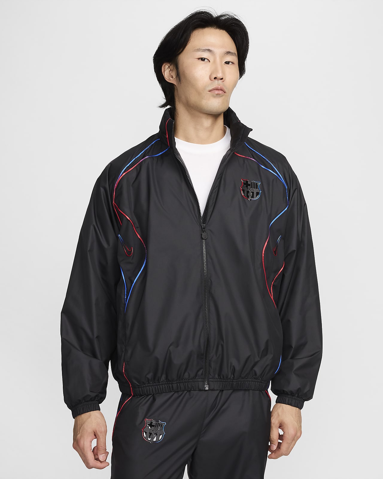 巴萨 Nike Repel 男子拒水足球轻便型夹克