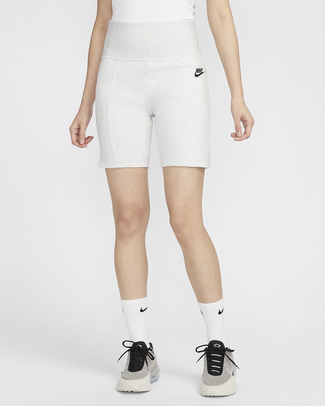 Nike Sportswear Tech Fleece 女子全开侧拉链高腰骑行短裤