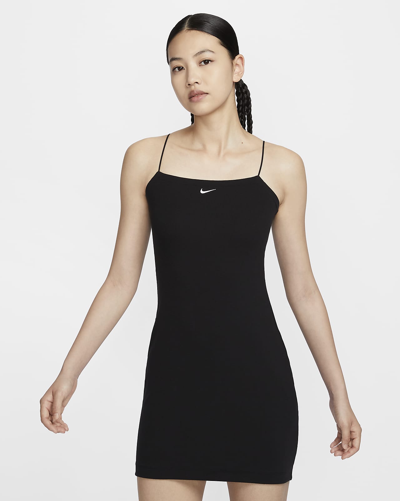 Nike Sportswear Chill Knit 女子紧身细罗纹吊带连衣裙