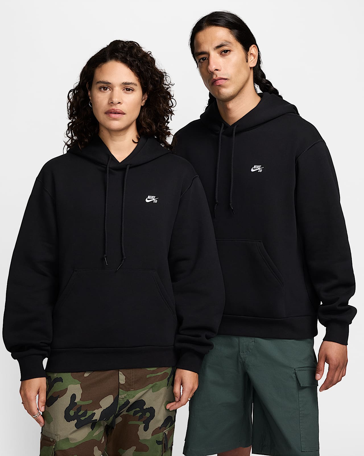 Nike SB 男/女加绒套头滑板连帽衫