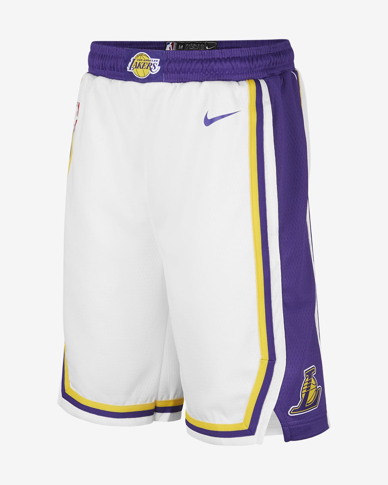 洛杉矶湖人队 Association Edition Nike NBA Swingman 大童（男孩）短裤