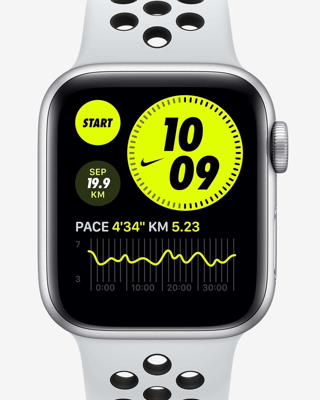Apple Watch Nike SE (GPS) 搭配 Nike 运动表带 40 毫米银色铝金属表壳