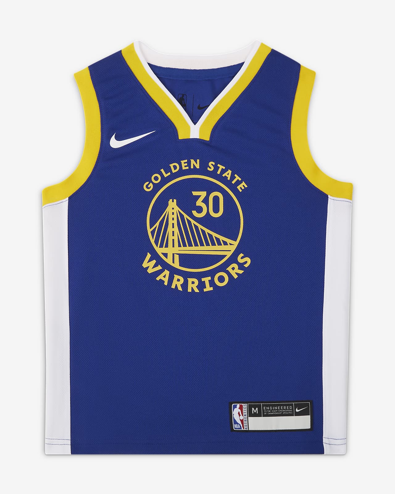 2023/24 赛季金州勇士队 (Stephen Curry) Icon Edition Nike NBA Jersey 幼童球衣