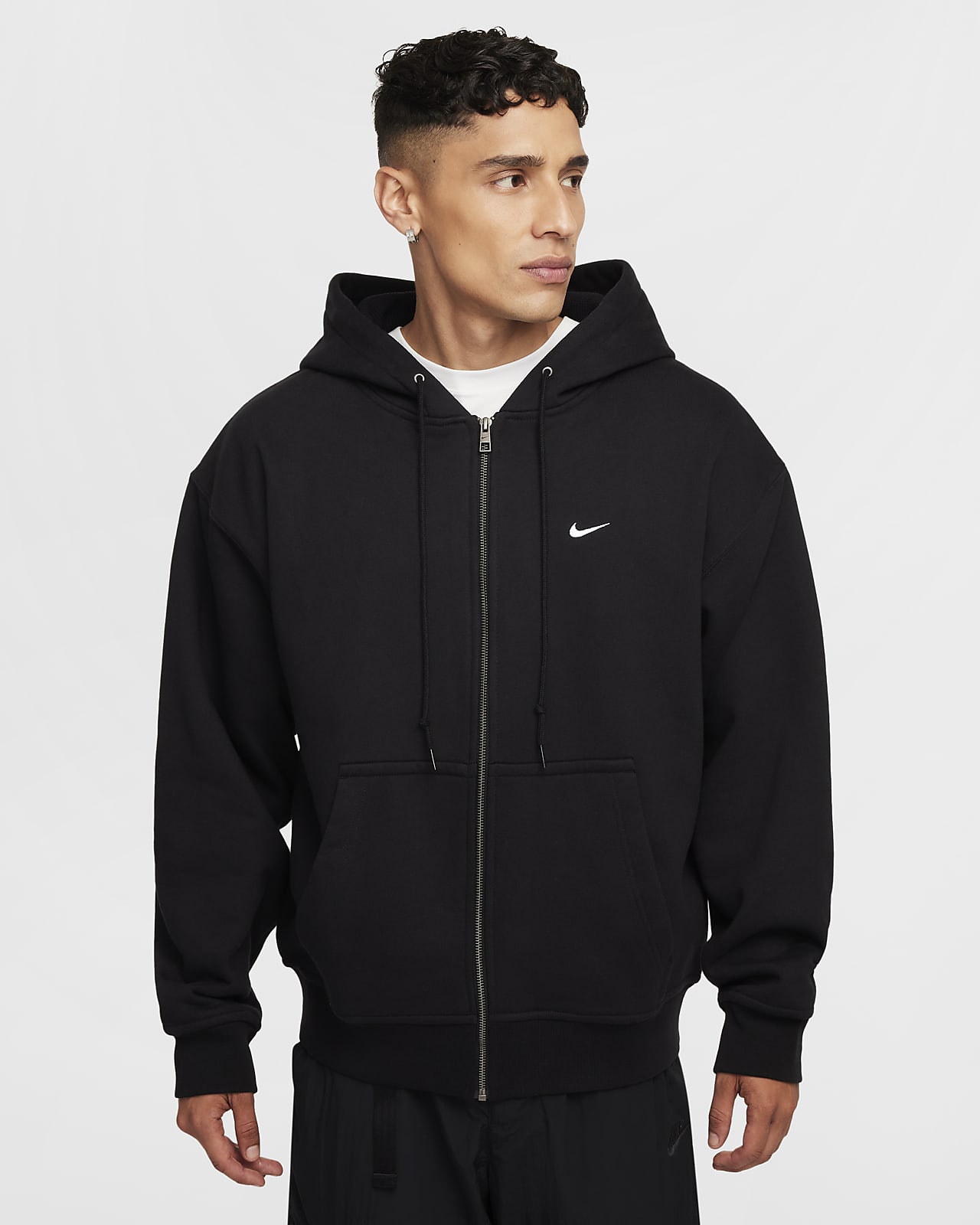 Nike Solo Swoosh 男子全长拉链开襟连帽衫