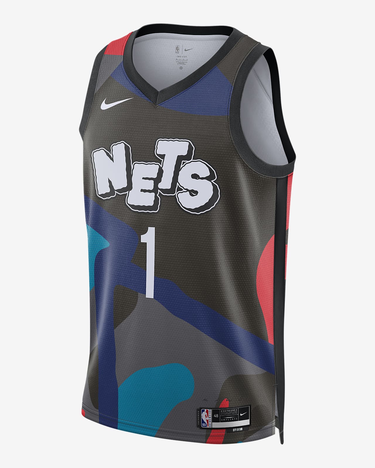 2023/24 赛季布鲁克林篮网队 (Mikal Bridges) City Edition Nike Dri-FIT NBA Swingman Jersey 男子速干球衣