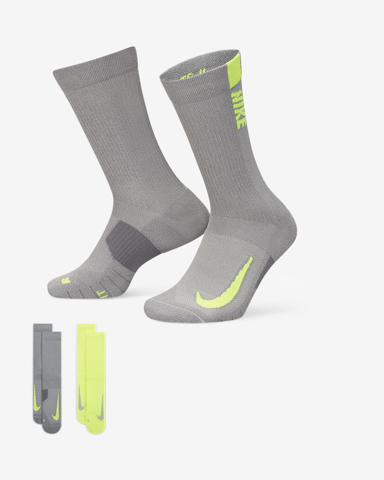 Nike Multiplier 速干中筒运动袜（2 双）