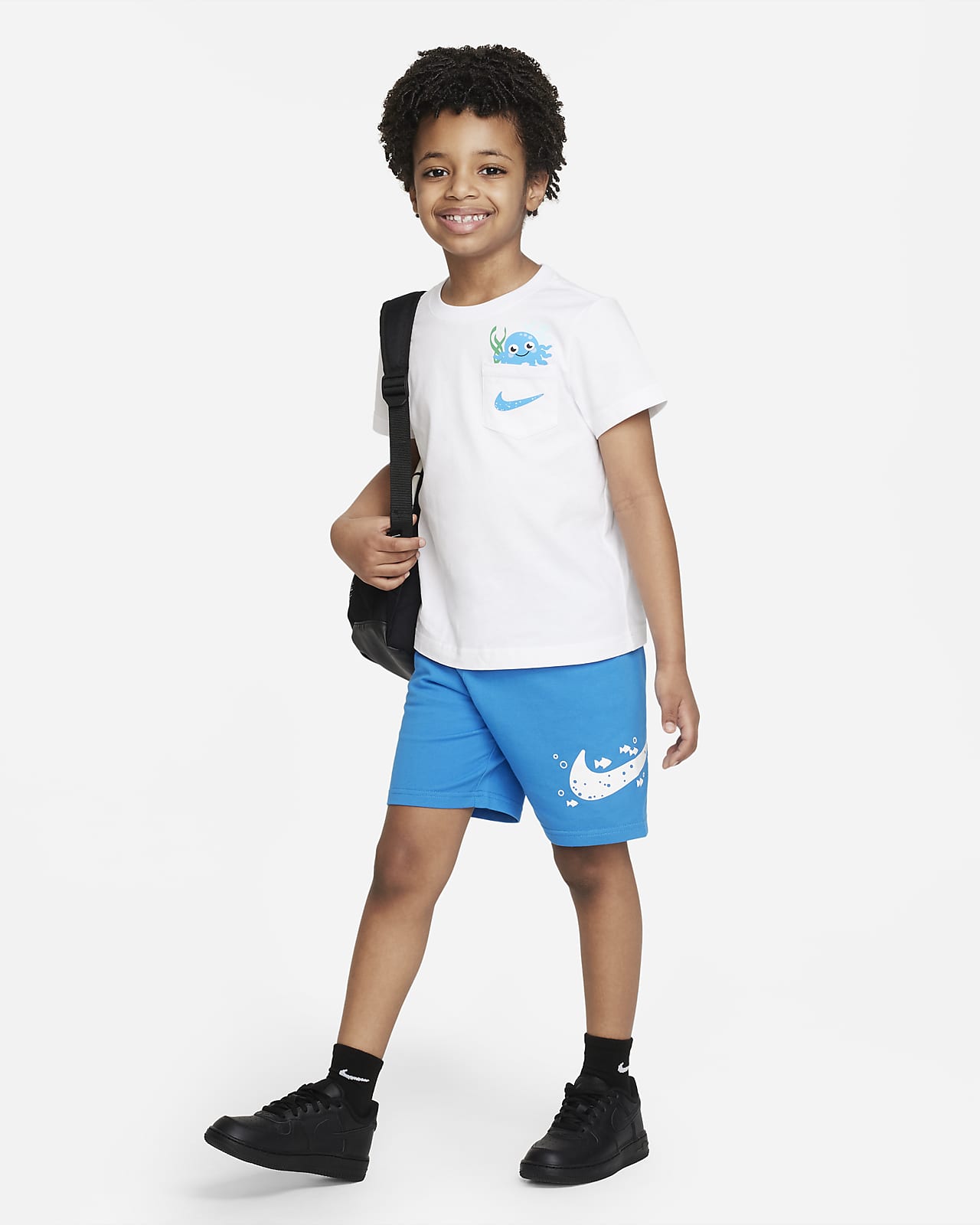 Nike Sportswear Coral Reef 幼童T恤和短裤套装