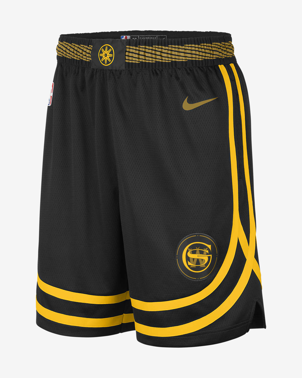 2023/24 赛季金州勇士队 City Edition Nike Dri-FIT NBA Swingman 男子速干短裤